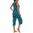 thumbnail image 4 of GHSOHS Sleepwear Pajamas for Women Set Pajama Pants Sleeveless Tank Top and Capri Pants Pocket Loungewear Sets Pajamas Sets Sleepwear Two-piece Pj Sets Outfit Lounge Sets Two Piece Shorts Outfit Set, 4 of 6