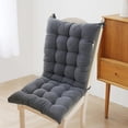 thumbnail image 1 of Cojín para silla de comedor, cojín de poliéster para silla reclinable de cocina para interiores y exteriores Gris, 1 of 8