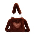 thumbnail image 5 of Faux Fur Winter Women Handbags Large Capacity Cute Plush Ladies ShoulderBag Female Clutch Purse Handbags Messenger Tote Bag 2023 D, 5 of 6