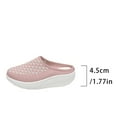 thumbnail image 5 of XIMIN Women's Mesh Breathable Soft Sole Mules Knitted Backless Slip on Lightweight Walking Shoes Comfortable Outdoor Fashion Sports Wedge Footwear (9, Red), 5 of 9