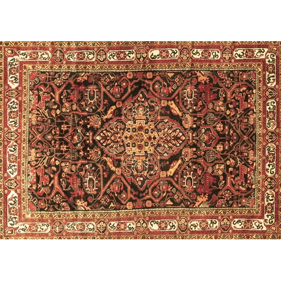 Ahgly Company Indoor Rectangle Persian Brown Traditional Area Rugs, 5' x 7'