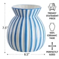 thumbnail image 3 of Mainstays Blue and White Striped Ceramic Vase, 3 of 7