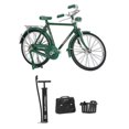 thumbnail image 1 of 1:10 Alloy Bicycle Model Vintage Miniature Simulation Collection Free Standing Bike Model with Inflator Briefcase Green, 1 of 4