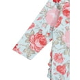 thumbnail image 5 of Seyurigaoka Ruffled Flower Print Long Sleeve Round Neck Jumpsuit + Headband, 5 of 6