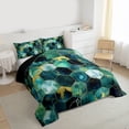 thumbnail image 3 of Castle Fairy Abstract Marbling Hexagon Twin Comforter Sets,Geometric Honeycomb Bedding Set, 3 of 8