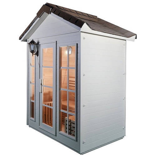 ALEKO STO6PORI 6 Person Canadian Hemlock Wood Outdoor Stone Finish Wet Dry Sauna with 6 KW... by ALEKO