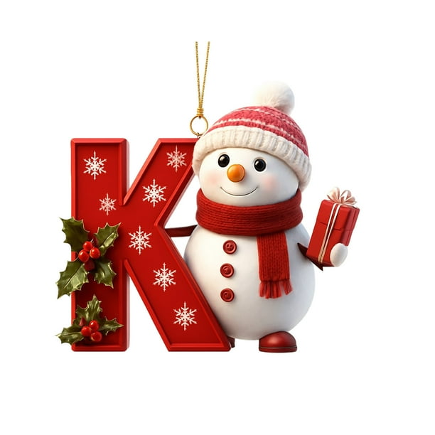 Decoraciones Del Árbol de Navidad 26 Letras Ornamentos Colgantes de Bricolaje para la Decoración Colgante Del Árbol de Navidad