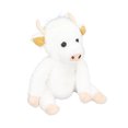 thumbnail image 4 of Peluche de vaca de las Tierras Altas, simulación de vaca, lindo y exquisito, suave y relleno, muñeco de ganado sentado para decoración del hogar, blanco, 25 cm/9,8 pulgadas, 4 of 14