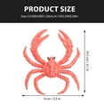 thumbnail image 2 of YUYUETIME 1Pack Creative Simulation Crab with Watermelon Red Color Ideal for Office Terrarium and Learning Prop, 2 of 8