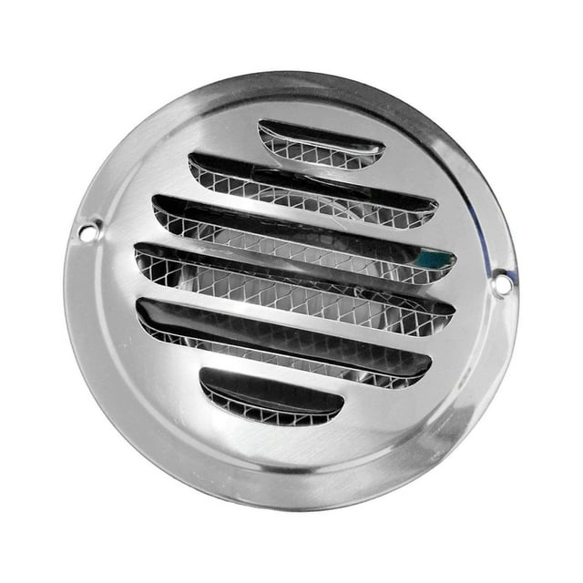 Grille à Persiennes avec Évent, Grille d'Aération en Acier Inoxydable pour Mur de Maison 70 mm