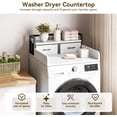 thumbnail image 4 of 2-Tier Washer and Dryer Countertop with Shelf or Drawers, Laundry Countertop Cover with Non-Slip Pad, 54"X27.5" Laundry Topper for Folding Clothes Over Washer and Dryer, White, 4 of 6
