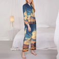 thumbnail image 3 of Balery Western Desert Cloud Cowboy Conjunto de Pijama con Estampado para Mujer, Conjunto de Dos Piezas con Manga Larga, Ropa de Dormir Suave con Bolsillos, Pijamas Cómodos-X-Large, 3 of 7