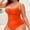 Orange, variant on Womens Modest One Piece Swimsuit Athletic Racing Swimsuit with Print Color Block Design Compression Fit Competitive Bathing Suit with Built-in Bra Navy