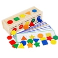 thumbnail image 4 of Montessori Toys Preschool Learning Color & Shape Sorting Toy Geometric Matching, 4 of 9