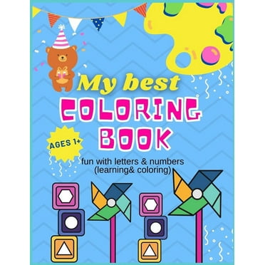 Crossword game coloring workbook for kids, learn english alphabet & new