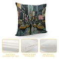 thumbnail image 4 of Chilfamy Decoraive Throw Pillow Covers Original Yellow Fine New York Night Canvas Parks City Street Light Large Cab Cushion Case for Sofa Couch White, 4 of 5