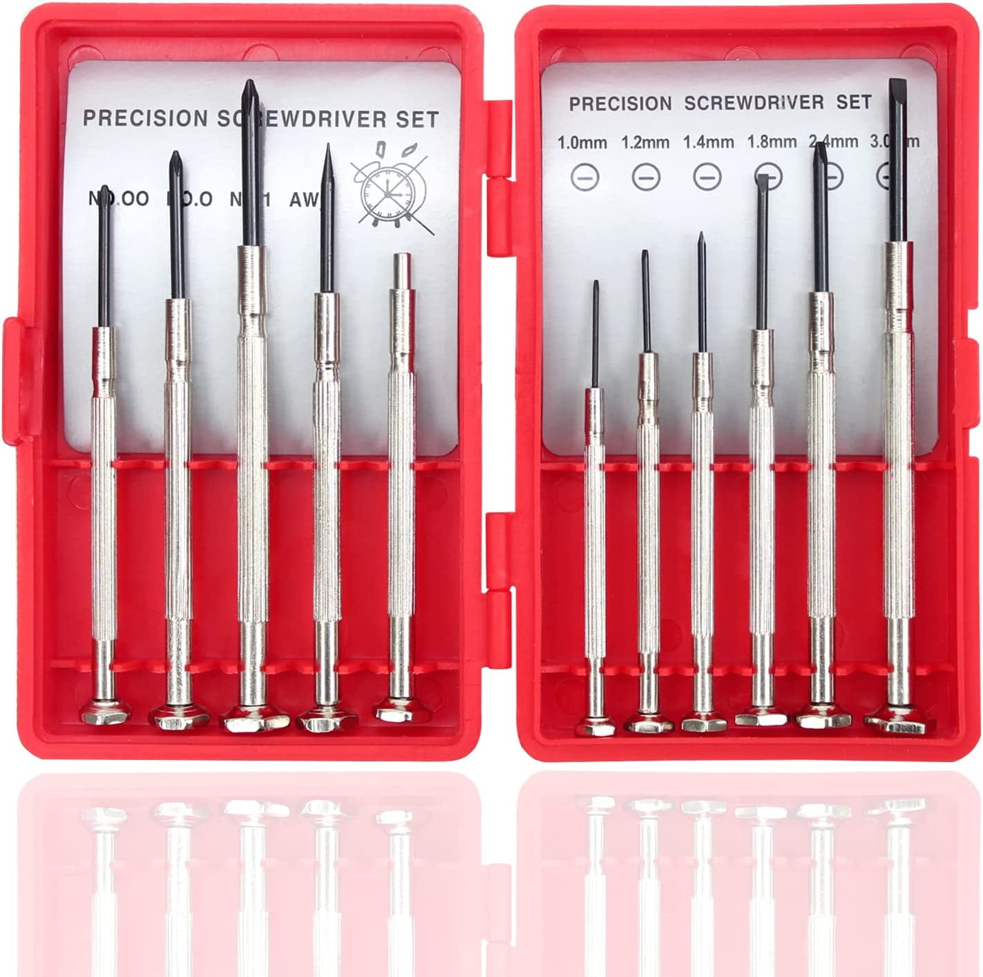 11PCS Mini Precision Screwdriver Set, Small Screwdriver Set for Electronics, Toys, Computer, Watch Repair, Upgrade Red Box Tougher