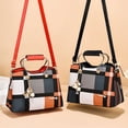 thumbnail image 2 of Women's Colorblock Plaid Pattern Pendant Decor Shoulder Bag, Crossbody Bag, Handbag, 2 of 5