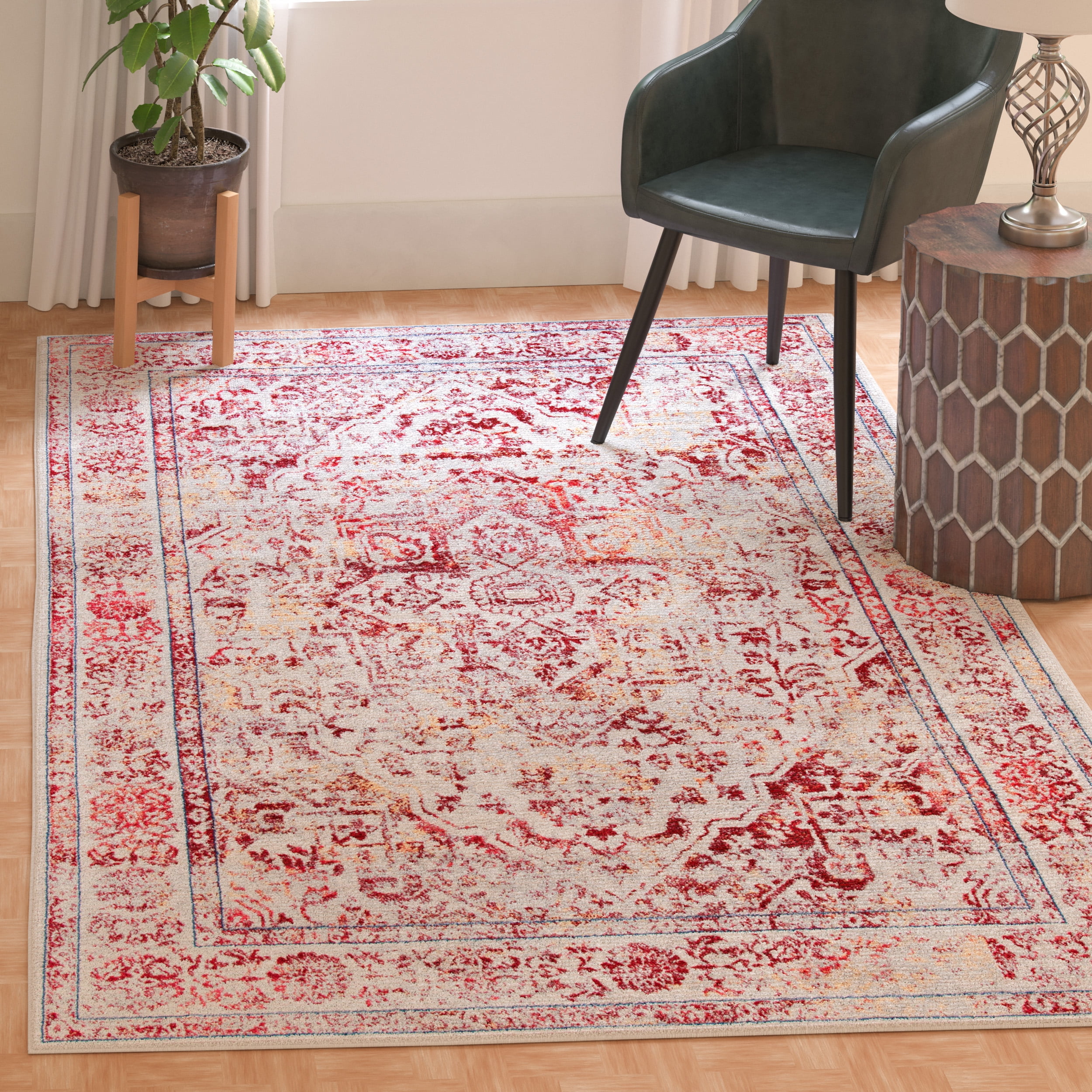 SAFAVIEH Brentwood Adams Oriental Area Rug, Ivory/Red, 9' x 12'