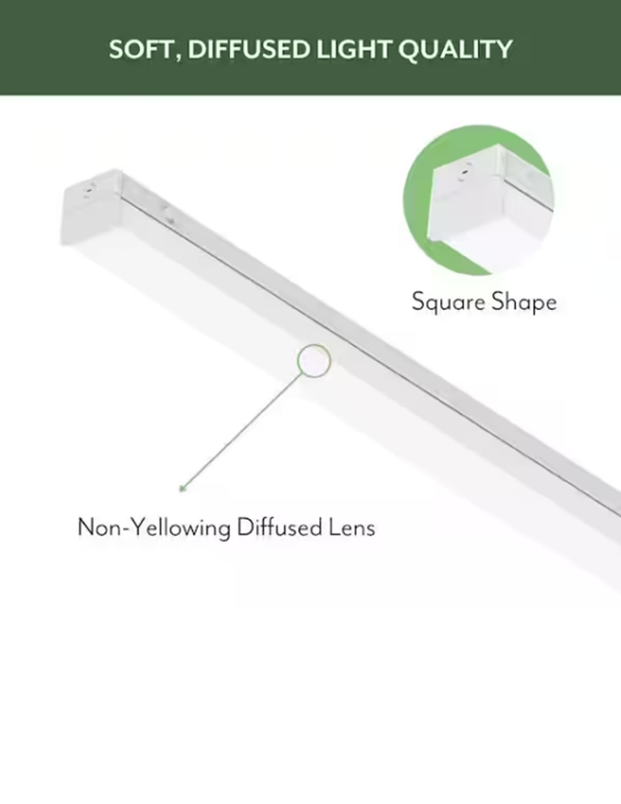 ETI 4 ft. Commercial LED Strip Light with Lumen Boost, 3CCT Color Preference, Multi-Volt, B01086501A