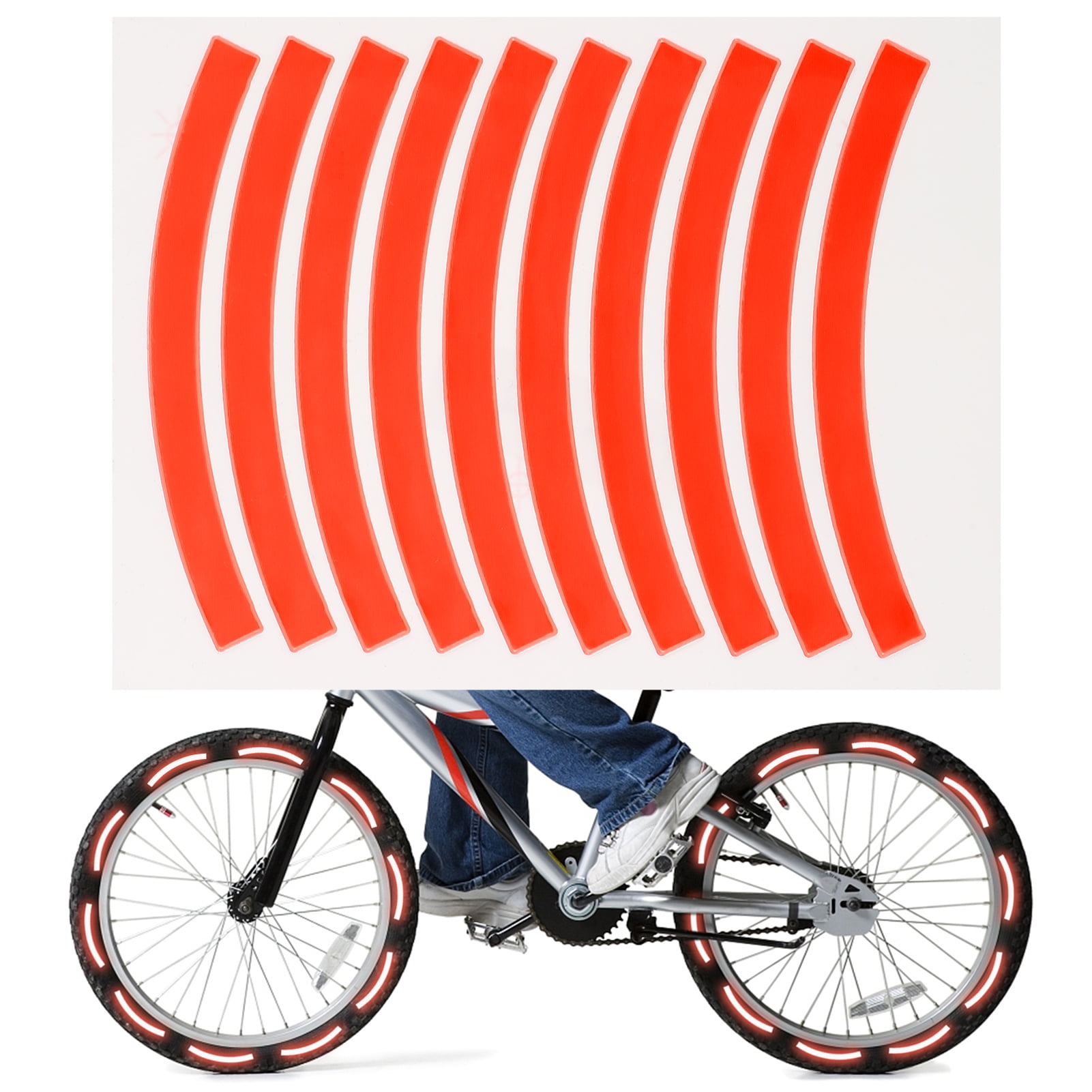 Bike Reflective Stickers Cycling Warning Reflector Cycling Decal Tape Brigh`dr 