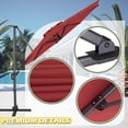 thumbnail image 3 of Cantilever Patio Umbrella, 360° Rotation & Integrated Tilting System Offset Umbrella with Sturdy Ribs, Fade-resistant & Waterproof, 3 of 4