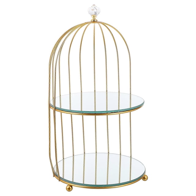 Golden Iron Cosmetics Storage Stand for Home Display Your Daily Essentials Creams Serums Lotions Oils