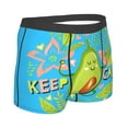 thumbnail image 3 of Balery Avocado Keep Calm Men's Boxer Briefs, Soft and Breathable Cotton Underwear with nylon Waistband-Large, 3 of 9