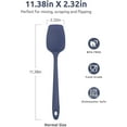 thumbnail image 3 of U-Taste 600°F High Heat Resistant 11.38in Silicone Spoon Spatula, BPA-Free Kitchen Cooking Baking Mixing One Piece Seamless Flexible Rubber Bowl Scraper for Nonstick Cookware (Midnight Blue), 3 of 9
