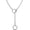Silver, variant on Slip Chain Necklace, Cuban Adjustable Y Necklace with O Ring Titanium Steel Chokers for Women Men Punk Gothic Jewelry Black 31.5 Inches