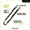 thumbnail image 5 of Frontline LIS61S 6' Single Leg Snap hook Lanyard with Internal Shock Absorber, 5 of 7