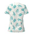 thumbnail image 6 of Zufioo Turtle for Women's Deep V-neck Short-sleeved T-shirt, Top with Short Sleeves - with Stainless Steel Buckle, Moisture Wicking, Ideal Home Wear-XX-Large, 6 of 8