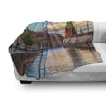 thumbnail image 3 of European Soft Flannel Fleece Blanket, Scenic Summer View at Sunset Copenhagen Denmark Old Scandinavian View City Europe, Cozy Plush for Indoor and Outdoor Use, 60" x 80", Multicolor, by Ambesonne, 3 of 6