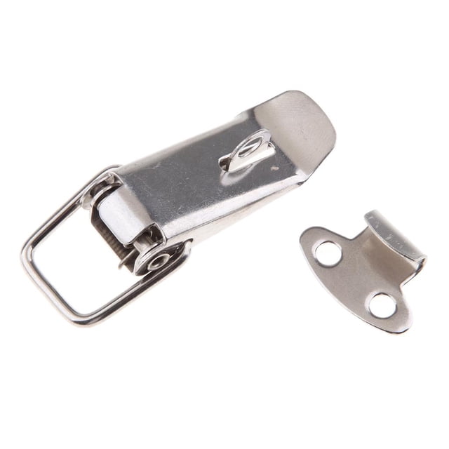 DYNWAVECA Stainless Steel Spring Lever Toggle latch Hasp Toggle Clamp For case, Toolbox, Drawer, Cabinet, Trunk - 42x16mm