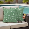 thumbnail image 5 of Outdoor Waterproof Pillow Covers Easter Bunny with Bow Leaves on Green Decorative Throw Pillow Protectors,Pillowcase Cushion Cases for Patio Sofa Garden Couch,16x16in,Pack of 2, 5 of 14