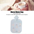 thumbnail image 2 of Bolsa de agua caliente, bolsa de agua caliente de PVC de 1300 ml, bonita bolsa de agua caliente para calentar el cuello, los hombros y las manos, compresa fría y caliente segura para mujeres, niñas, 2 of 5