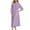 Purple, variant on Cmfcve Plus Size Work Dresses for Woman 3/4 Long Sleeves V-Neck A-line T-Shirt Dress Vintage Loose Fit 0ffice Professional Dress