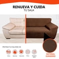 thumbnail image 4 of LABBA Cubre Sala Protector, Fundas de Sillón Elásticas Ajustables para Sofá Individual, Love Seat y Sillón de 3 Plazas, Set de 3 Piezas, Lavables, Color Marrón Oscuro, 4 of 11