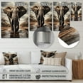 thumbnail image 4 of Designart "Elephant Portrait Monochrome I" Animals Metal Wall Art, 4 of 5