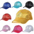 thumbnail image 2 of Mujeres Hombres Glitter Lentejuelas Gorras De Béisbol Snapback Sombreros Ajustables, 2 of 5