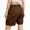 Coffee, variant on Women's Pants Women Multi Pocket Button Front Cargo Overalls Fitness Running Hiking Outdoor Casual Long Trousers Green
