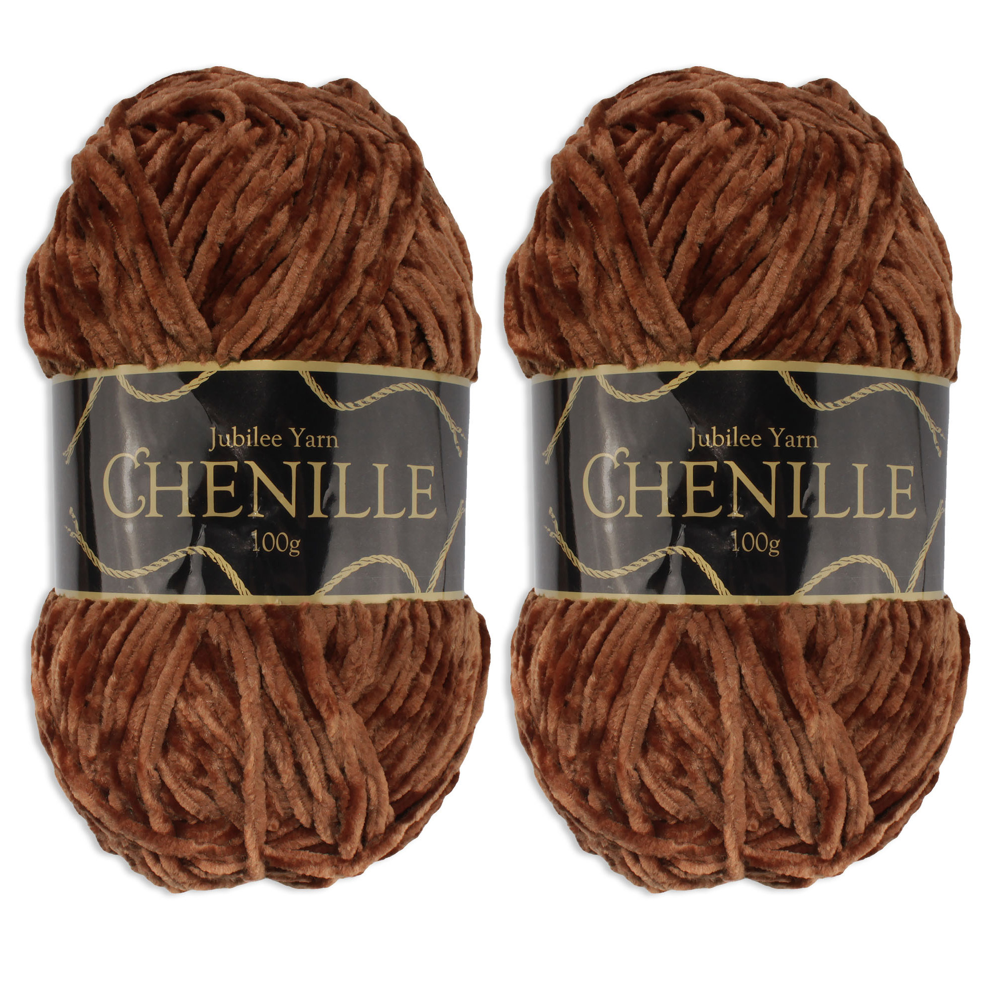 Chenille Yarn Worsted Weight Yarn 100g/skein Coffee Bean 2
