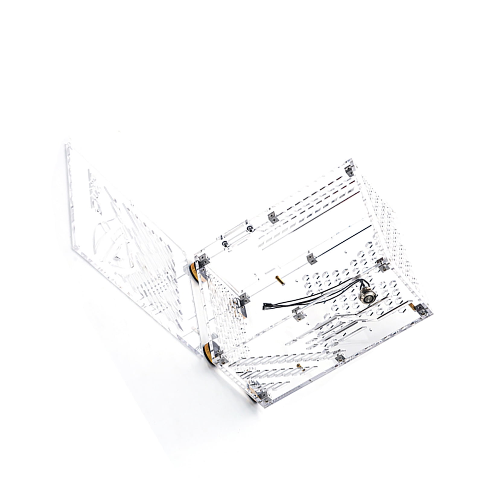 Pc Portable Small Computer Case Plexiglass Shell Compact PC Case Desktop PC Case Mini-ITX Motherboard  Power Supply