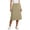 Khaki# skirts for women, variant on Cargo Skirts for Women Trendy Elastic Waisted Midi Skirt with Pockets Casual Cozy Summer Skirts Gray S