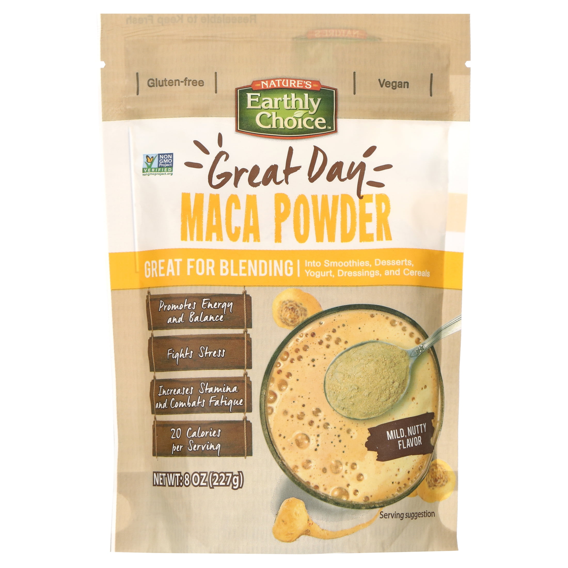 (3 pack) Natures Earthly Choice Powder Blend Maca Gluten Free Bag, 8 Oz
