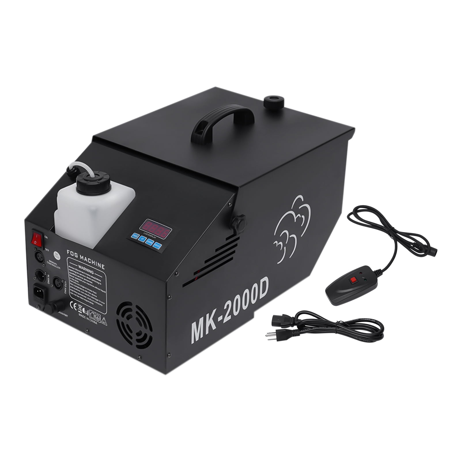 Miumaeov DMX Fog Machine, 110V 1200W Low Lying Smoke Fog Machine, Stage Fogger Machine with LCD Display and 4 Control Methods for Christmas Parties Wedding Stage Effect