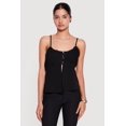 thumbnail image 2 of Women's Pleated Crochet Trim Split Front Cami, 2 of 4
