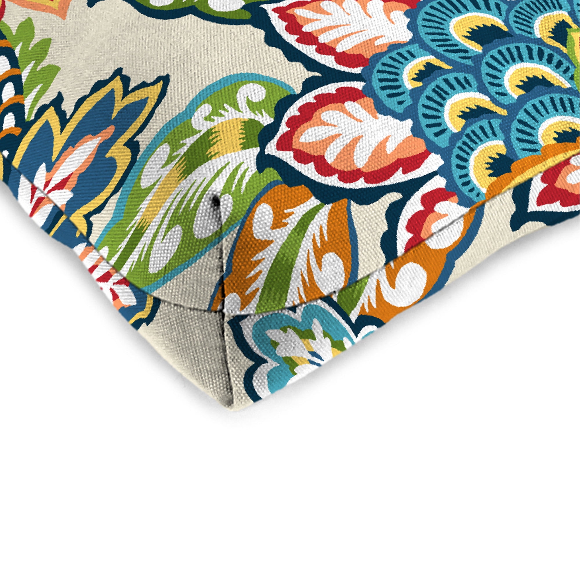 Jordan Manufacturing 19" x 19" Copeland Fiesta Multicolor Floral Square Tufted Outdoor Wicker Seat Cushions (2 Pack)