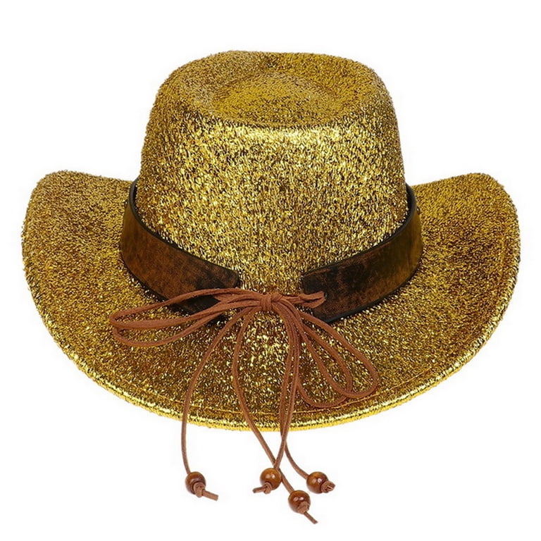 8255 12 Pcs Sparkly Adults Cowboy Hat For Women Men Western Glitter Cowgirl Sparkly Glitter Cowboy Hat Headwear for Women Men Fashion  main image 3