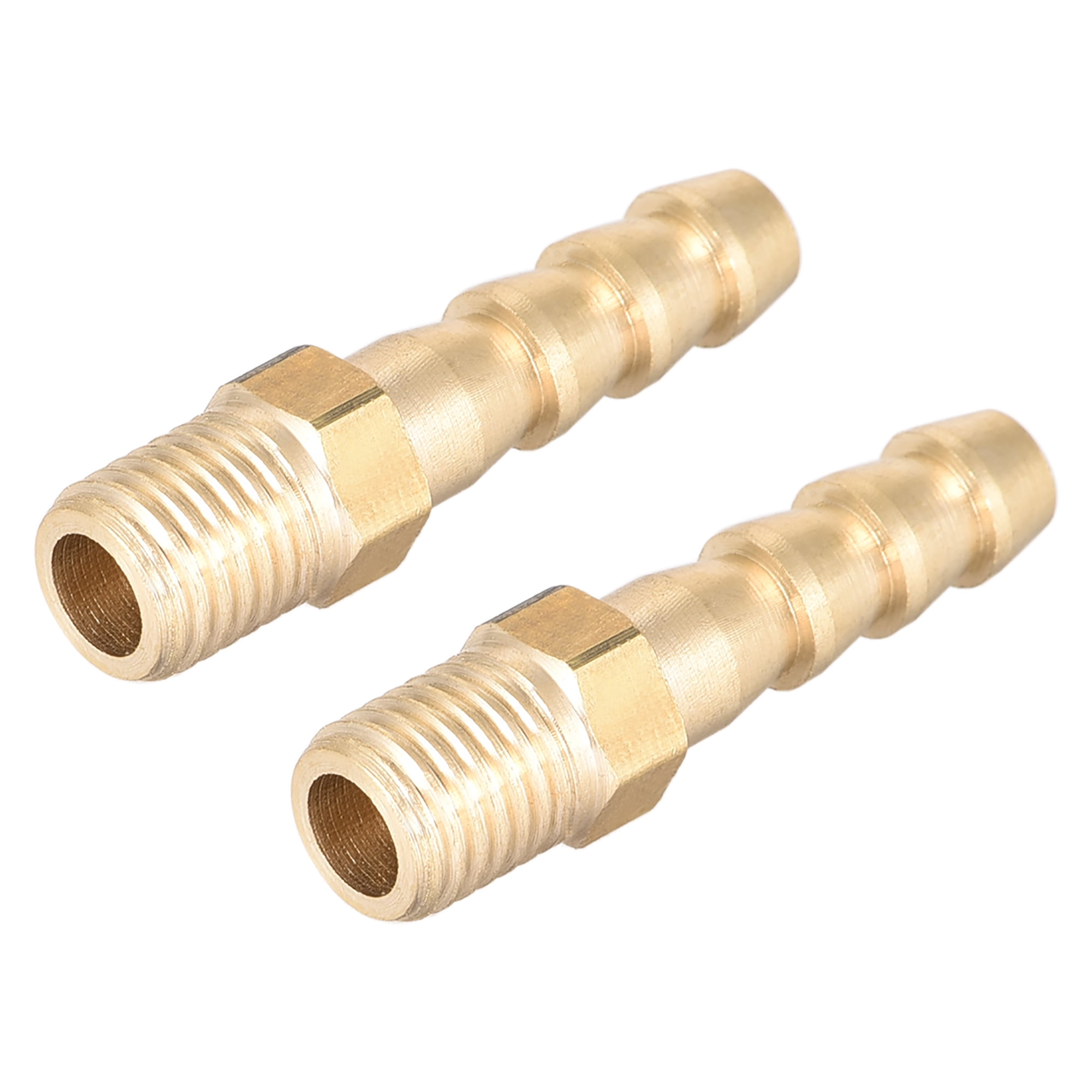Brass Push fit Tube Coupling Straight Metric 6mm Pack of 5 